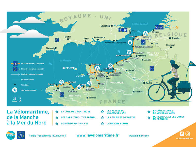 Carte de la Vélomaritime