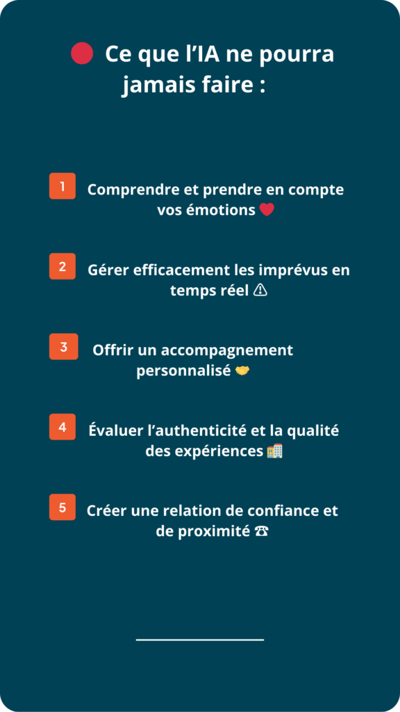 Ce que l'IA ne pourra jamais faire pour organiser un voyage
