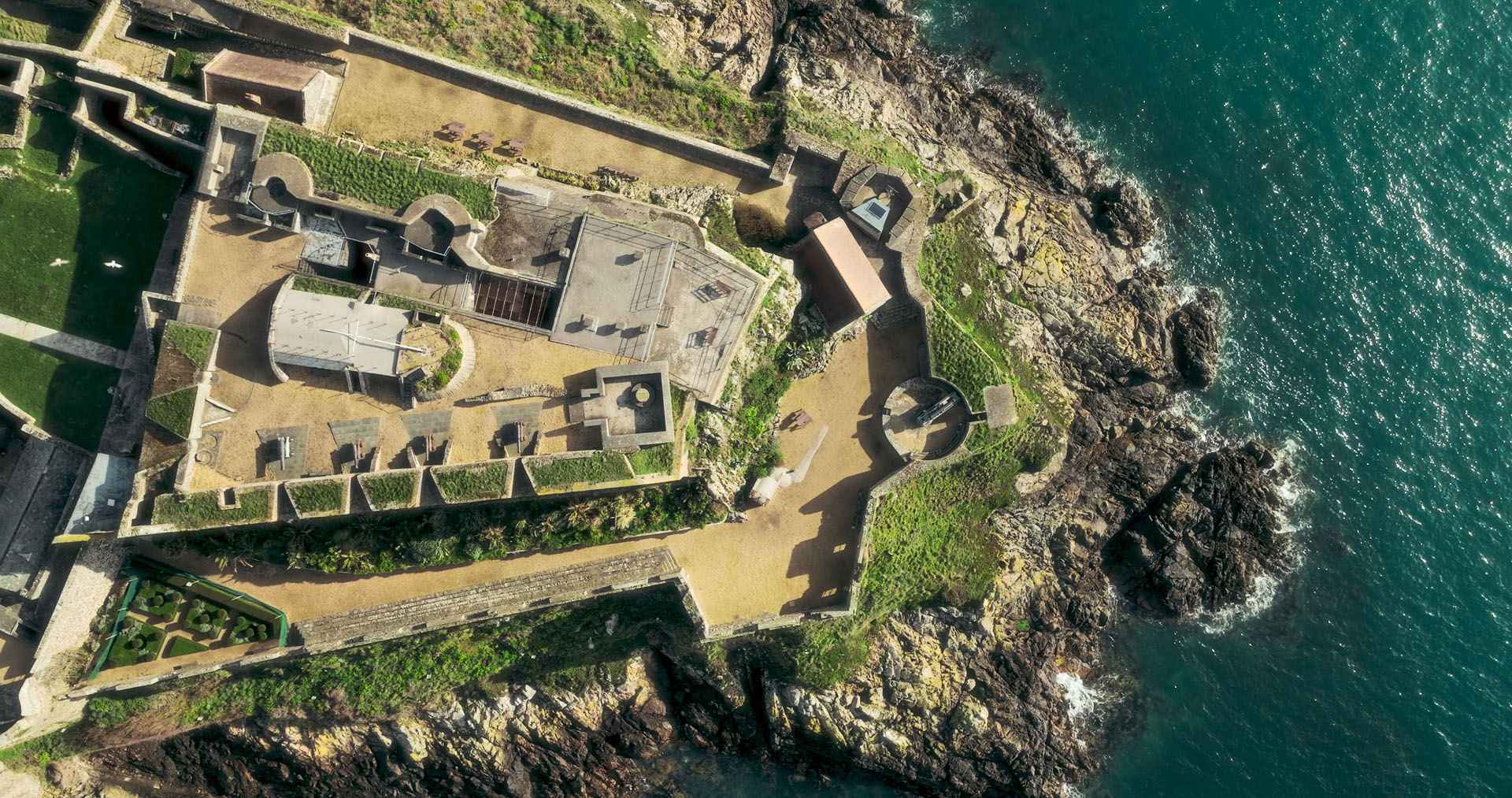 Vue aérienne du Château Cornet